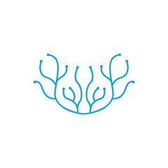 Neuron logo design template flat vector