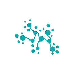 Neuron logo design template flat vector