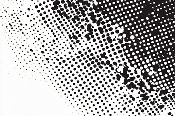 Black and white Halftone pattern background.