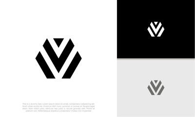 Initials V logo design. Initial Letter Logo.