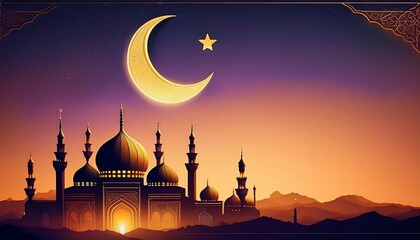 Elegant Ramadan Kareem Collection: Crescent Moons, Lanterns, and Islamic Calligraphy
