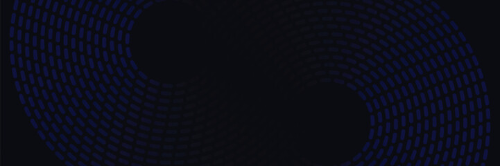 Abstract blue glowing geometric lines on dark blue background. Modern shiny blue dotted lines pattern.