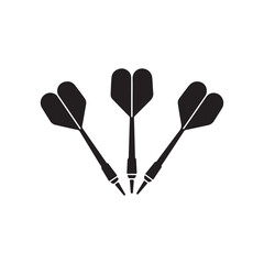  dart arrows, minimalist design, graphic silhouette, game equipment, precision sports, bar entertainment