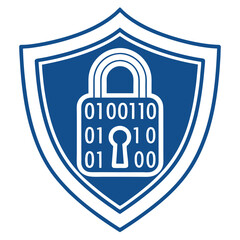 Cybersecurity Shield Icon Vector Illustration for Digital Protection and Security Concepts