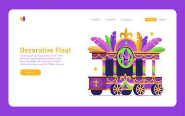 Mardi Gras. Flat Vector Illustration © inspiring.team