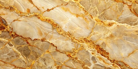 Fototapeta premium Luxurious Beige Stone Countertop with Gold and Copper Flecks - Warm, Elegant Texture