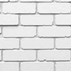 Fototapeta premium Rough, aged white brick wall surface, uneven mortar , stone, architecture, aged
