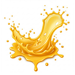 Cheese splash isolated on white background