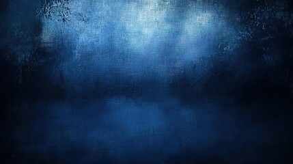 Obraz premium Dark blue background, dark, mysterious, atmospheric, painted in a painterly style with a textured, smudged, and grungy appearance