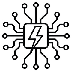 Electric Circuit Board Icon Vector Illustration Design for Technology and Electronics Graphics