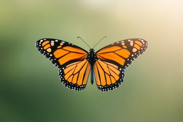 Naklejka premium Eco-Luxe Spring Celebrations Monarch Butterflies on Lavender - National Learn About Butterflies Day, Earth Day Decor and Spring Retail Promotions for Sustainable Design