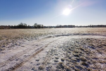 winter landscape in the field