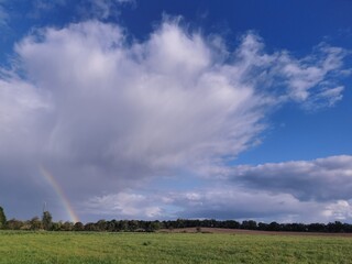 rainbow over the fields