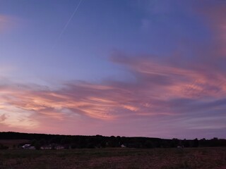 sunset in the mountains