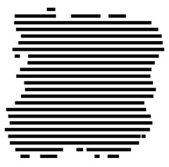 Symbol Map of the region Siauliai (Lithuania) showing the territory with just a few black horizontal lines