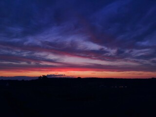 sunset over the mountain