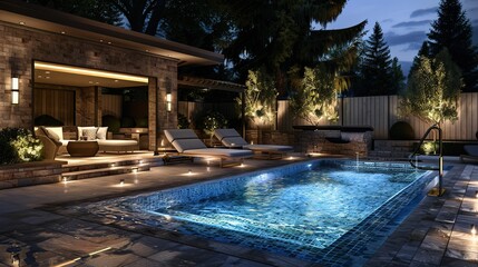 Beautiful swimming pool view