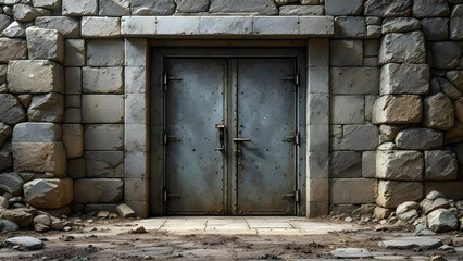 Armored metal door