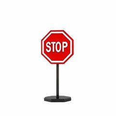 Obraz premium 3d Stop Sign on White Background