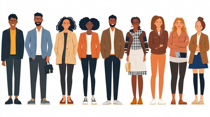 Diverse Business Team Silhouette Standing Together in Office Environment