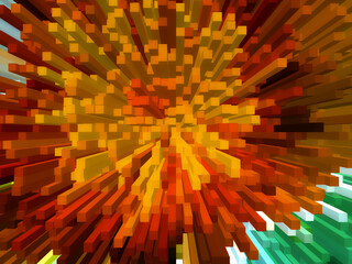 abstract colorful art of square shaped magestic art background