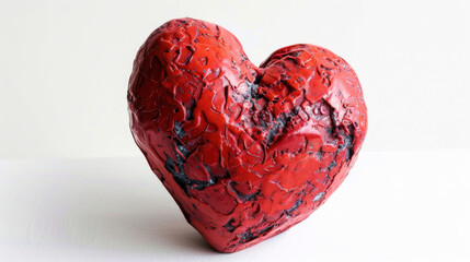 red heart on a white background