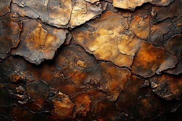 Fototapeta premium Rusty metallic backdrop featuring intricate grunge patterns for design projects