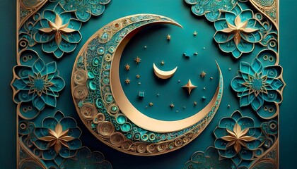 Elegant Ramadan Kareem Collection: Crescent Moons, Lanterns, and Islamic Calligraphy