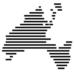 Map of the state or region Vaud (Switzerland)