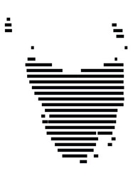 Map of the state or region Tasmania (Australia)