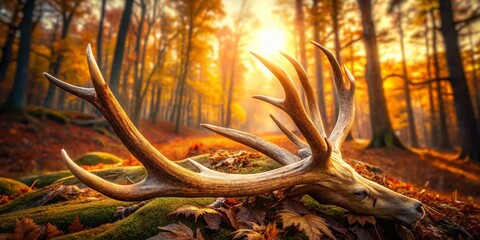 Majestic Antler Close-Up: Drone Photography Reveals Intricate Detail