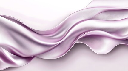 Elegant Draped Lavender Silk Fabric Waves