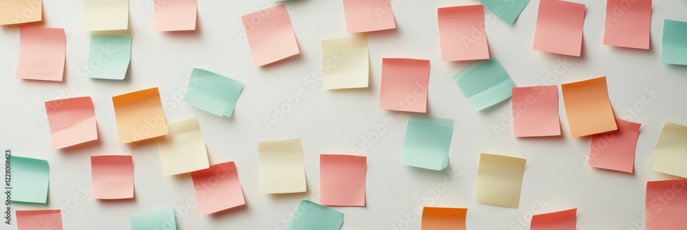 Poster Sticky Note Innovation Hub Vibrant Sticky Notes on Whiteboard for Dynamic Startup Brainstorming - Creative Workspace Design for Collaborative Problem-Solving and Idea Generation