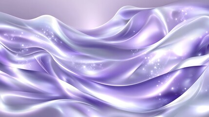 Obraz premium Abstract Lavender Waves with Sparkling Lights