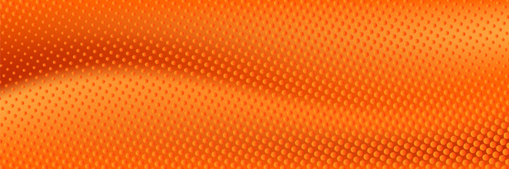 Dots halftone orange color pattern gradient texture with technology digital background. Dots pop art comics with nature graphic design.
