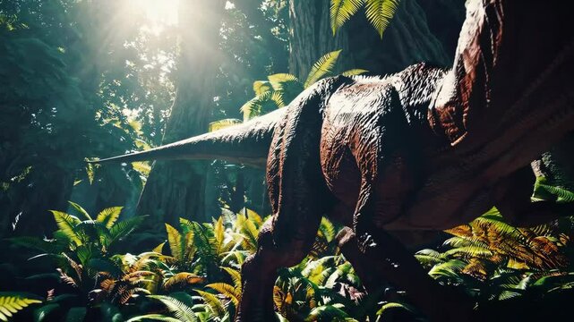T-Rex dinosaur in the wilderness