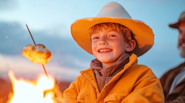 Rustic Family Bonding 18th-Century Reenactment with Traditional Attire and Firelight - Cultural Events Content and Heritage Tourism Marketing