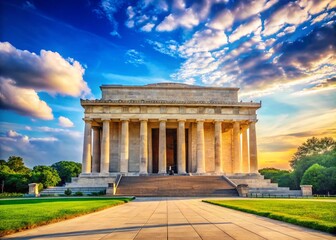 Majestic Monument: Washington D.C. Landmark with Ample Copy Space
