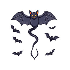 halloween bat and bats