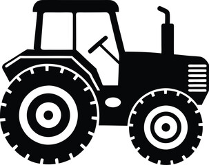 Tractor silhouette vector illustration