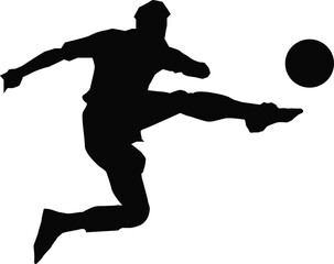soccer player silhouette vector