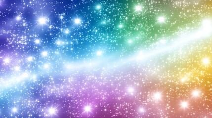 Obraz premium A Rainbow Galaxy Filled With Sparkling Stars