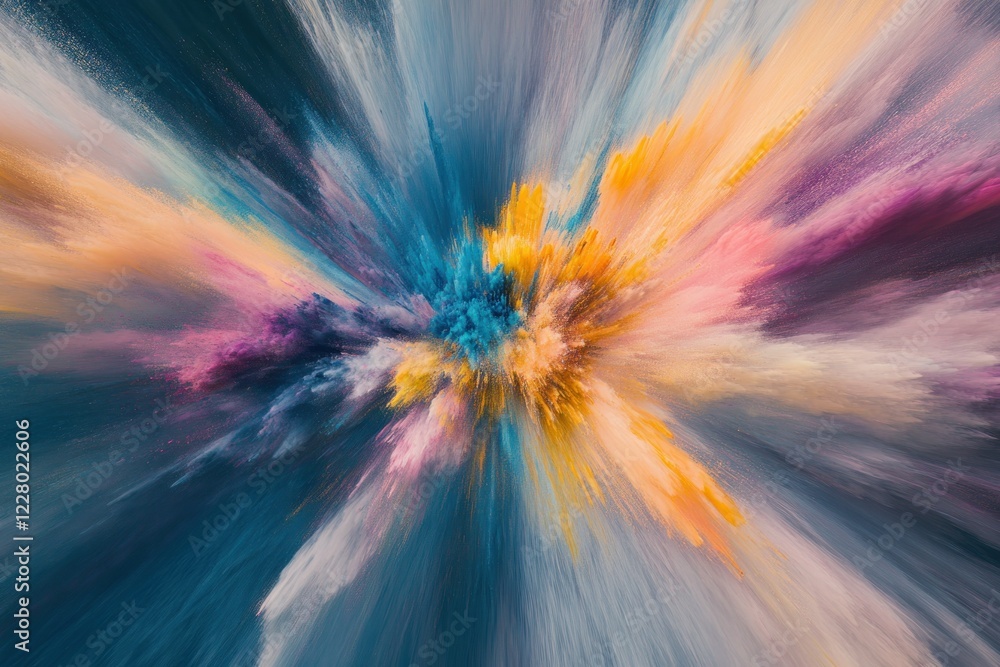 Poster vibrant explosion of colors in dynamic display