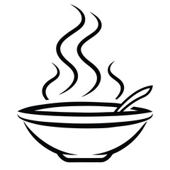 A stylish and artistic restaurant logo, featuring a circular plate with a fork and spoon in a balanced composition, symbolizing delicious meals and high-quality service.