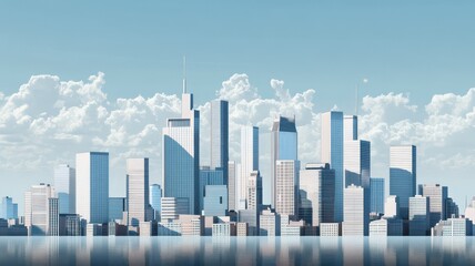 Fototapeta premium City skyline of frankfurt created with Generative AI