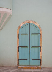 Old decorative main entrance wooden vintage door