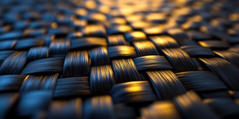 Textured weave close-up indoor craftsmanship macro photography warm lighting abstract concept