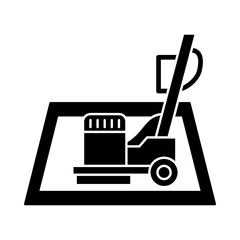 Floor Waxing – Mop and Wax Representing Polished and Shiny Floors. Vector illustration.