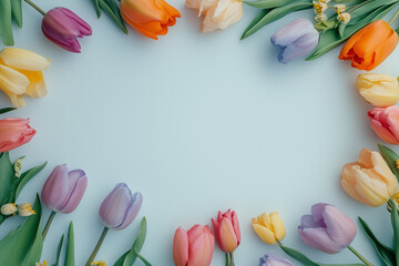 Spring Flower Easter Boarder Texture