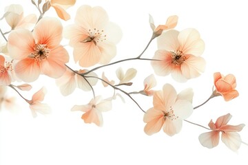 Fototapeta premium Elegant Floral Design in Soft Pastel Colors